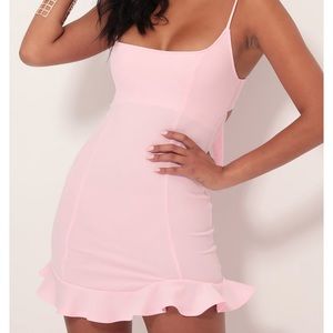 Lucy In The Sky Store Monroe Ruffle Dress In Pink